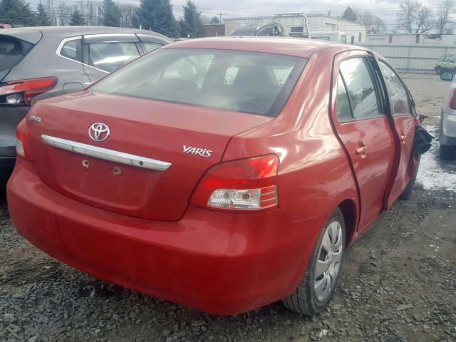 JTDBT923071173579 - 2007 TOYOTA YARIS RED photo 4