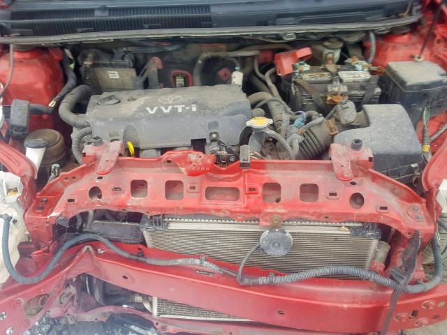 JTDBT923071173579 - 2007 TOYOTA YARIS RED photo 7