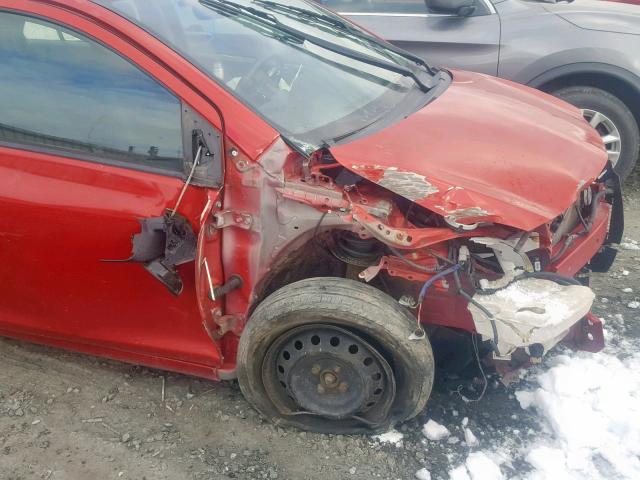 JTDBT923071173579 - 2007 TOYOTA YARIS RED photo 9