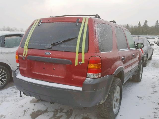 1FMYU93145KE38625 - 2005 FORD ESCAPE XLT RED photo 4