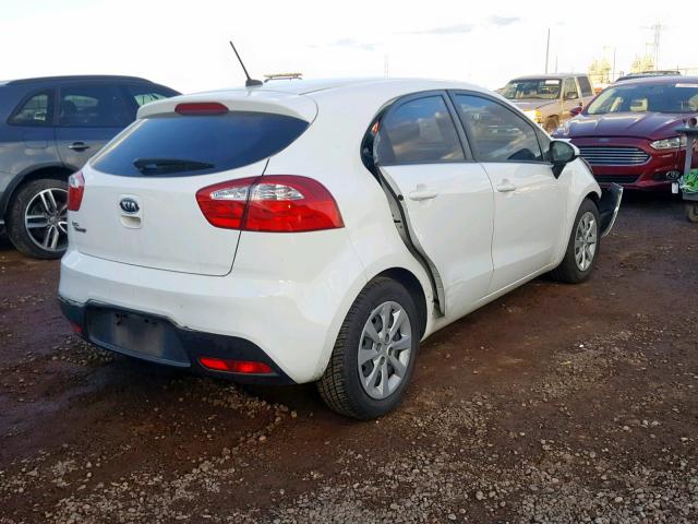 KNADM5A30C6013227 - 2012 KIA RIO LX WHITE photo 4