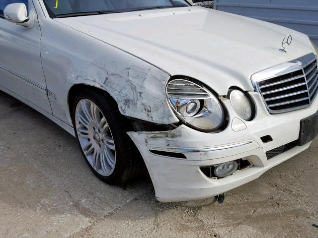 WDBUF56X98B226408 - 2008 MERCEDES-BENZ E 350 WHITE photo 9