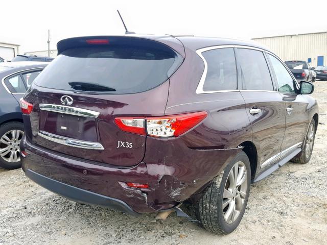 5N1AL0MM5DC318706 - 2013 INFINITI JX35 MAROON photo 9