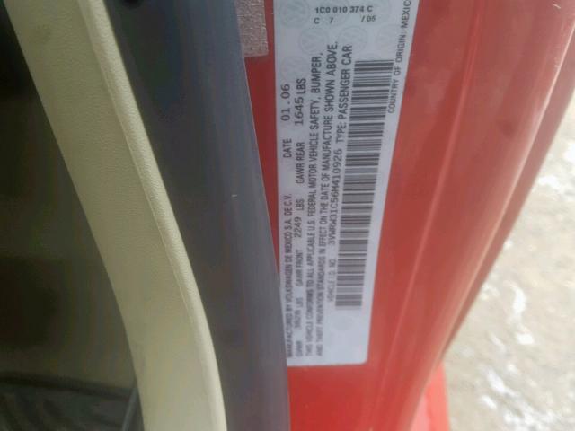 3VWRW31C56M410926 - 2006 VOLKSWAGEN NEW BEETLE Rot Foto 10