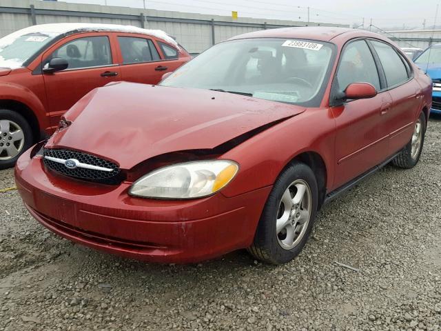 1FAFP55U13A263746 - 2003 FORD TAURUS SES RED photo 2