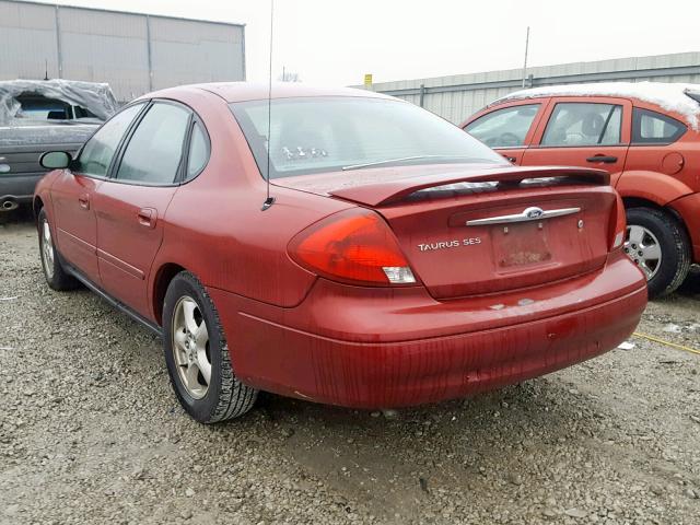 1FAFP55U13A263746 - 2003 FORD TAURUS SES RED photo 3