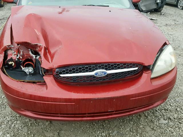 1FAFP55U13A263746 - 2003 FORD TAURUS SES RED photo 7