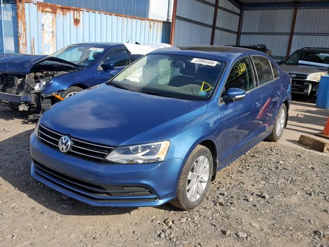 3VW3A7AJ9FM320057 - 2015 VOLKSWAGEN JETTA TDI BLUE photo 2