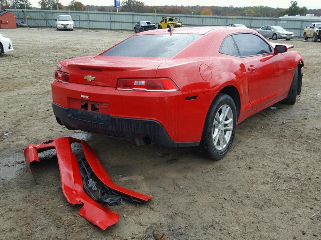 2G1FA1E3XE9262131 - 2014 CHEVROLET CAMARO LS RED photo 4