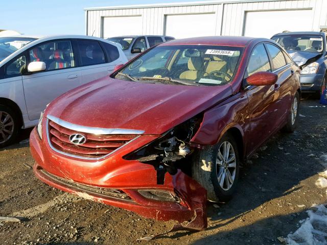 5NPEB4ACXCH501758 - 2012 HYUNDAI SONATA GLS BURGUNDY photo 2