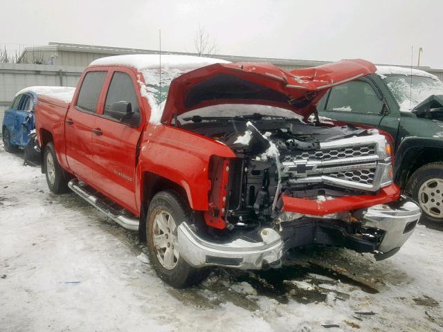 3GCUKRECXEG261819 - 2014 CHEVROLET SILVERADO RED photo 1