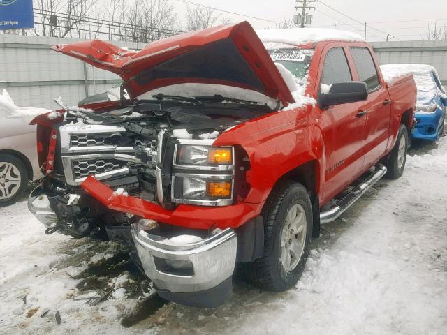 3GCUKRECXEG261819 - 2014 CHEVROLET SILVERADO RED photo 2