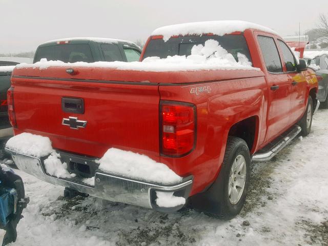 3GCUKRECXEG261819 - 2014 CHEVROLET SILVERADO RED photo 4