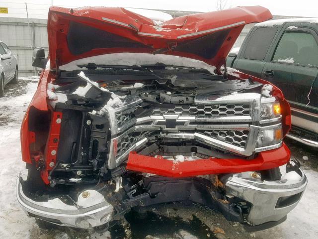 3GCUKRECXEG261819 - 2014 CHEVROLET SILVERADO RED photo 9