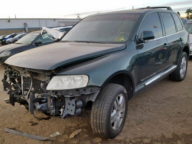 WVGCM77L85D012984 - 2005 VOLKSWAGEN TOUAREG 4. GREEN photo 2