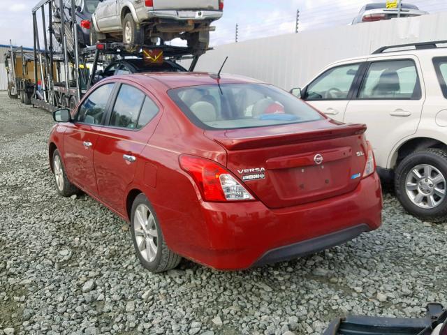 3N1CN7AP4FL838713 - 2015 NISSAN VERSA S RED photo 3