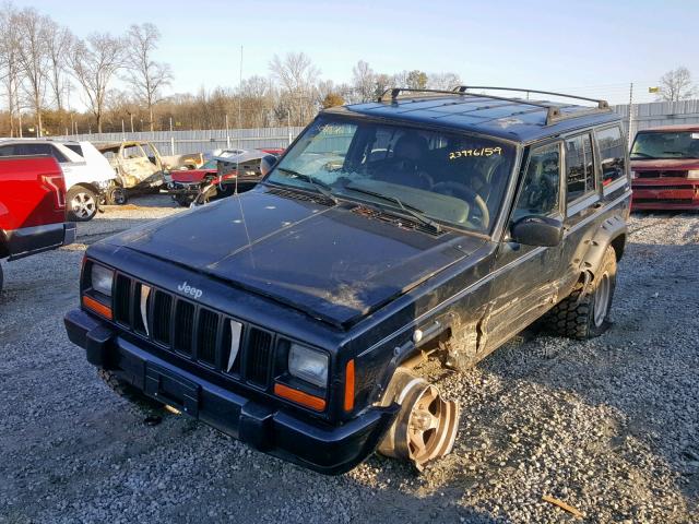 1J4FF68S51L520724 - 2001 JEEP CHEROKEE L BLACK photo 2