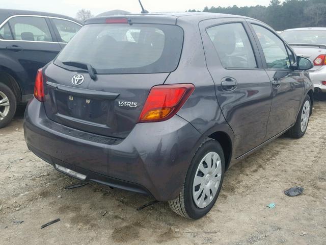 VNKKTUD38HA075344 - 2017 TOYOTA YARIS L GRAY photo 4