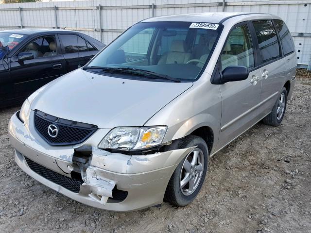 JM3LW28A330352389 - 2003 MAZDA MPV WAGON SILVER photo 2