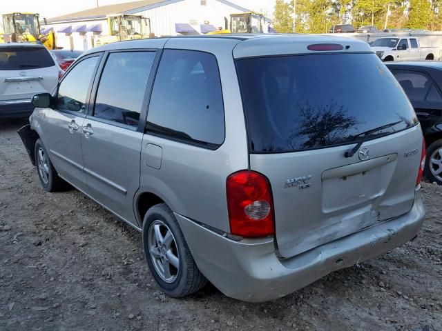 JM3LW28A330352389 - 2003 MAZDA MPV WAGON SILVER photo 3