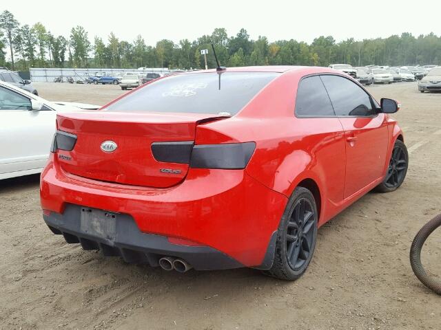 KNAFW6A39A5192413 - 2010 KIA FORTE SX RED photo 4