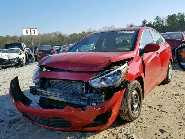 KMHCT4AE4GU136894 - 2016 HYUNDAI ACCENT SE RED photo 2