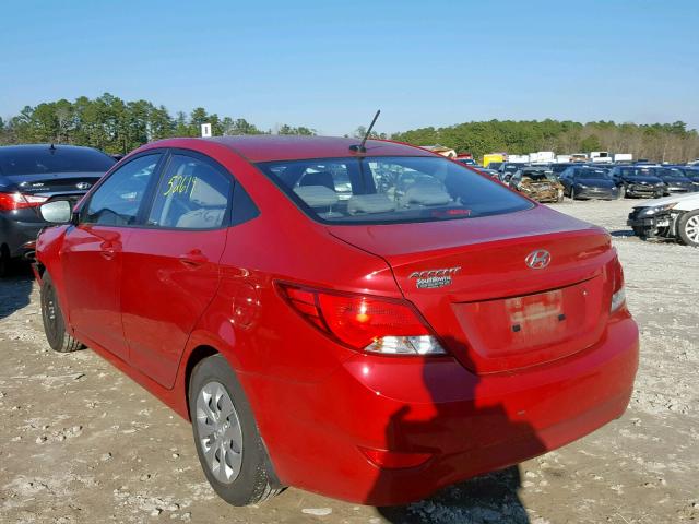 KMHCT4AE4GU136894 - 2016 HYUNDAI ACCENT SE RED photo 3