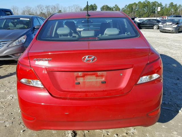 KMHCT4AE4GU136894 - 2016 HYUNDAI ACCENT SE RED photo 9