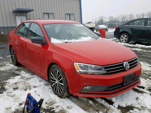 3VWD17AJ3GM306774 - 2016 VOLKSWAGEN JETTA SPOR RED photo 1