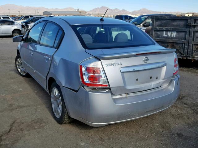 3N1AB6AP7CL609206 - 2012 NISSAN SENTRA 2.0 SILVER photo 3