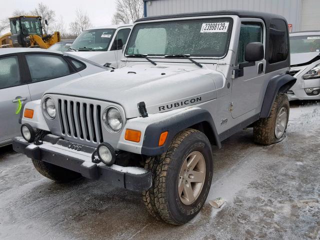 1J4FA69S04P780278 - 2004 JEEP WRANGLER / SILVER photo 2