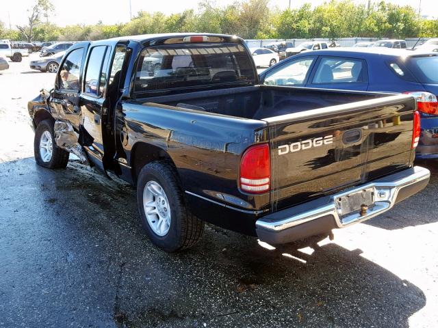 1B7HL2AX71S237771 - 2001 DODGE DAKOTA QUA BLACK photo 3