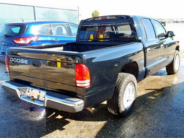 1B7HL2AX71S237771 - 2001 DODGE DAKOTA QUA BLACK photo 4