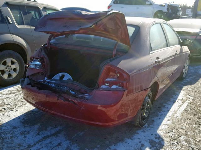 KNAFE121885566961 - 2008 KIA SPECTRA EX RED photo 4