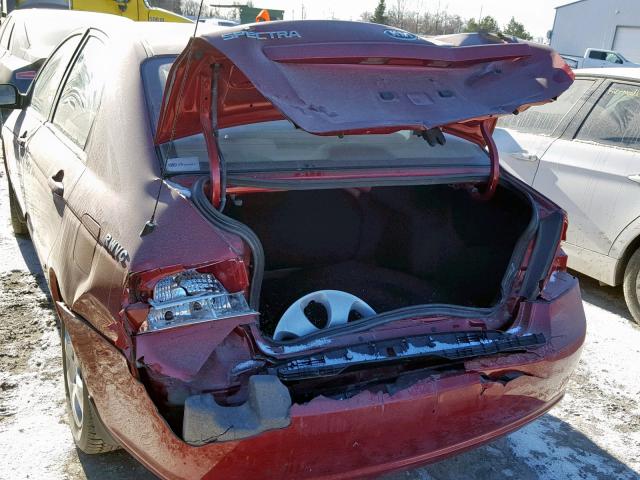 KNAFE121885566961 - 2008 KIA SPECTRA EX RED photo 9