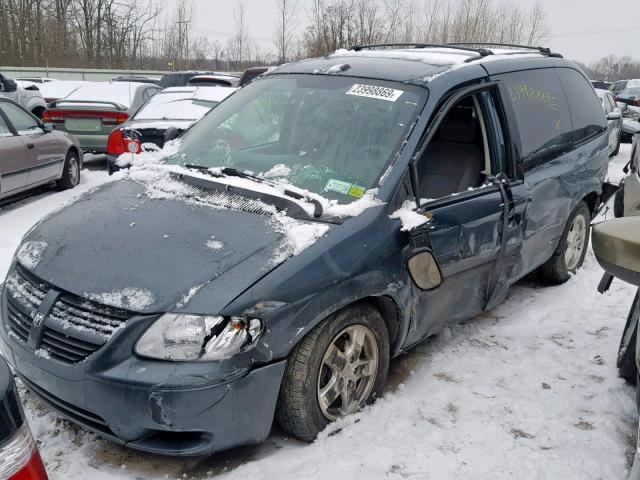 1D4GP45R97B148092 - 2007 DODGE CARAVAN SX BLUE photo 2