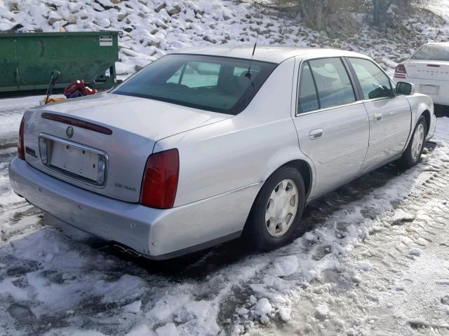 1G6KD54Y81U200728 - 2001 CADILLAC DEVILLE SILVER photo 4