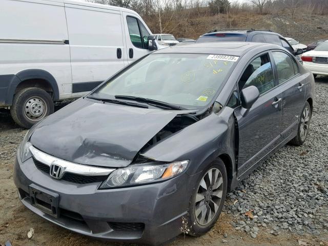 2HGFA16959H346980 - 2009 HONDA CIVIC EXL ნაცრისფერი ფოტო 2