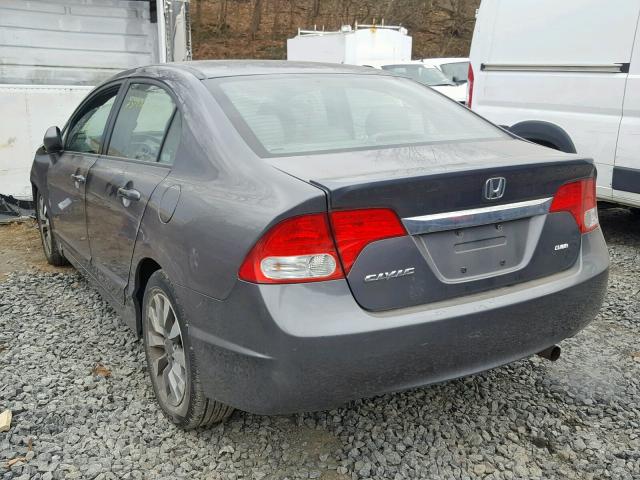 2HGFA16959H346980 - 2009 HONDA CIVIC EXL ნაცრისფერი ფოტო 3