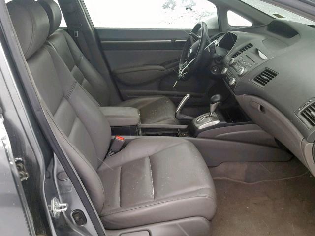 2HGFA16959H346980 - 2009 HONDA CIVIC EXL ნაცრისფერი ფოტო 5