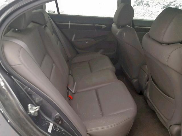 2HGFA16959H346980 - 2009 HONDA CIVIC EXL ნაცრისფერი ფოტო 6