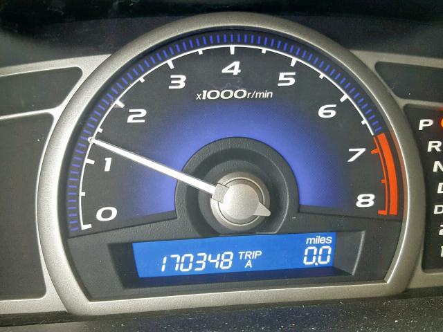 2HGFA16959H346980 - 2009 HONDA CIVIC EXL ნაცრისფერი ფოტო 8