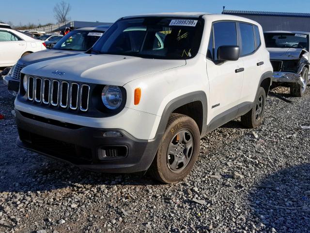 ZACCJBAB0JPH85122 - 2018 JEEP RENEGADE S თეთრი ფოტო 2