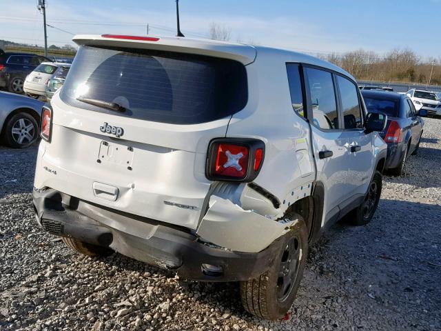 ZACCJBAB0JPH85122 - 2018 JEEP RENEGADE S თეთრი ფოტო 4