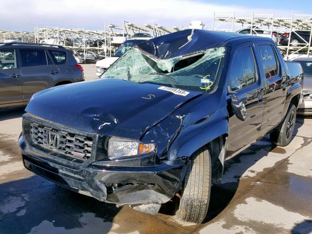 5FPYK1F76EB003492 - 2014 HONDA RIDGELINE BLACK photo 2