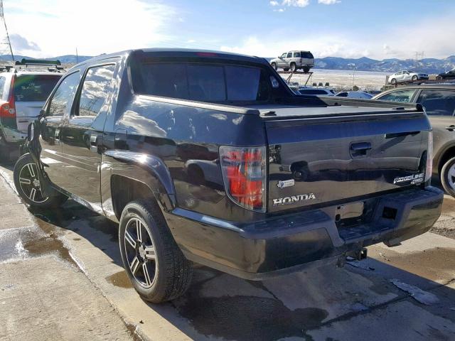 5FPYK1F76EB003492 - 2014 HONDA RIDGELINE BLACK photo 3