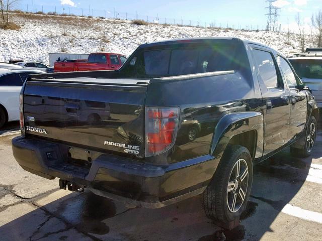 5FPYK1F76EB003492 - 2014 HONDA RIDGELINE BLACK photo 4