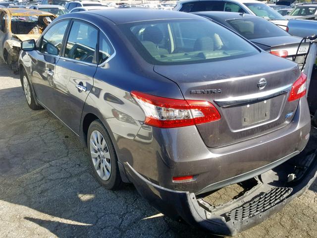 3N1AB7AP7DL751773 - 2013 NISSAN SENTRA S GRAY photo 3