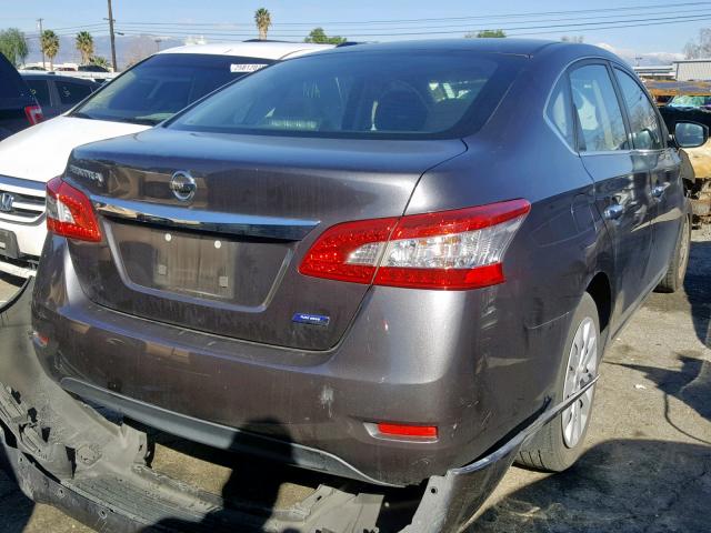 3N1AB7AP7DL751773 - 2013 NISSAN SENTRA S GRAY photo 4