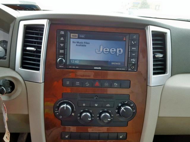 1J8HR68218C216444 - 2008 JEEP GRAND CHER BLUE photo 9